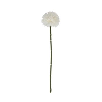 Short Chrysanthemum Stem - Plastic - H54 cm - White