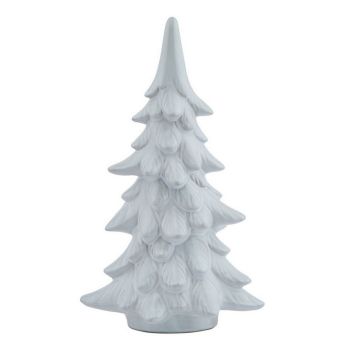 Medium Snowy Fir Tree - Resin - L12 x W17 x H29 cm - White