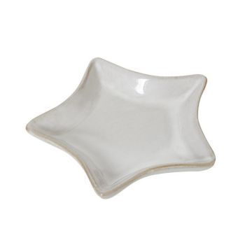 Small Star Dish - Ceramic - L13 x W13 x H2 cm - White