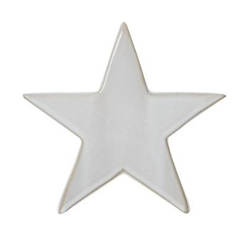 Medium Standing Star Decoration - Ceramic - L5 x W17 x H16 cm - White