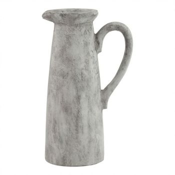 Athena Tall Jug - Ceramic - L13 x W17 x H32 cm - White