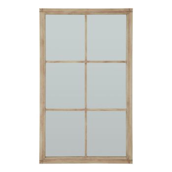 Large Window Mirror - Washed Wood - L4 x W90 x H150 cm - Brown