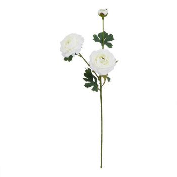 The Natural Garden Collection Ranunculus (Single Stem Flower) - Plastic - Height 64 cm - White