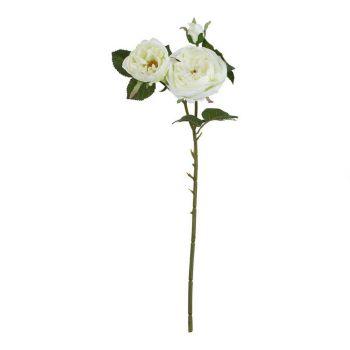 The Natural Garden Collection Charity Rose (Single Stem Flower) - Plastic - Height 58 cm - White