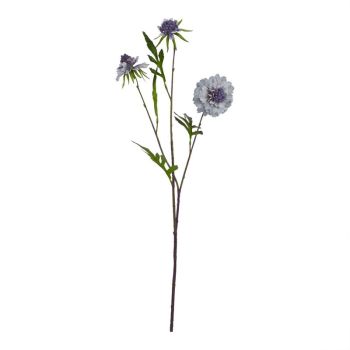 Scabious - Artificial Flower (Single Stem) - Plastic - L17 x W21 x H65 cm - Pale Blue