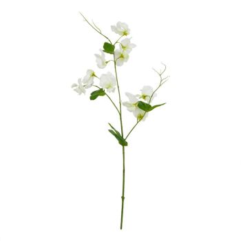 The Natural Garden Collection Sweetpea - Artificial Flower (Single Stem) - Plastic - H61 cm - White