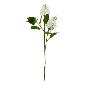 The Natural Garden Collection Lilac - Artificial Flower (Single Stem) - Plastic - L30 x W30 x H75 cm - White