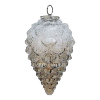 Coffee Ombre Collection Pine Cone Bauble - Glass - L11 x W11 x H18 cm