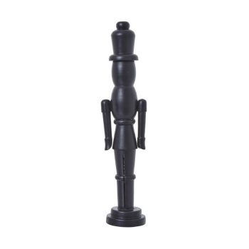 Minimalist Nutcracker Decoration - Wood - L10 x W12 x H50 cm - Black