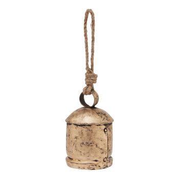 Antique Bell Bauble - Wood - L7 x W7 x H10 cm - Gold