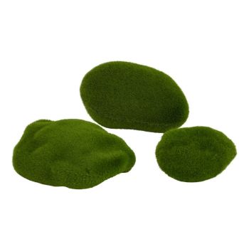 Faux Moss (Three Piece Pack) - Plastic - L4 x W8 x H7 cm - Green