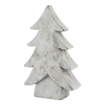 Athena Stone Large Christmas Tree - Ceramic - L7 x W19 x H32 cm - White
