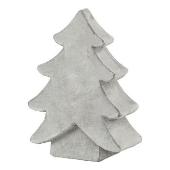 Athena Stone Small Christmas Tree - Ceramic - L5 x W12 x H17 cm - White