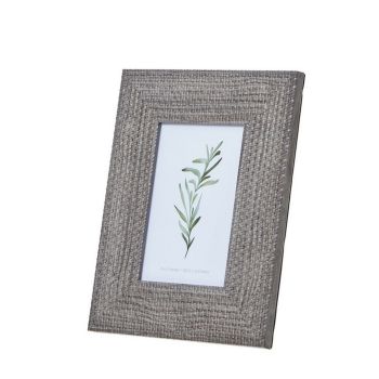 Woven Photo Frame 4 x 6 - Wood - L1 x W19 x H24 cm - Grey