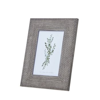 Woven Photo Frame 5 x 7 - Wood - L1 x W21 x H26 cm - Grey