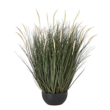 Large Fountain Grass Plant in Pot - Plastic - Height 81 cm - Green