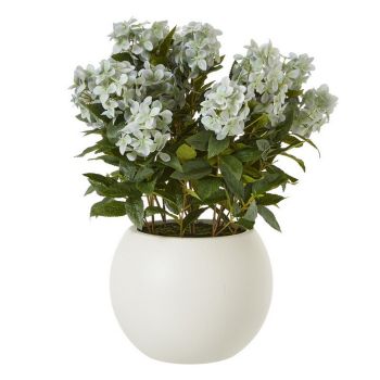 Large Hydrangea Plant in Pot - Plastic - L55 x W55 x H71 cm - Green