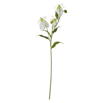 Gloriosa Spray (Single Stem Flower) - Plastic - Height 84 cm - Cream