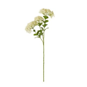 Sedum Spray (Single Stem Flower) - Plastic - Height 58 cm - Cream