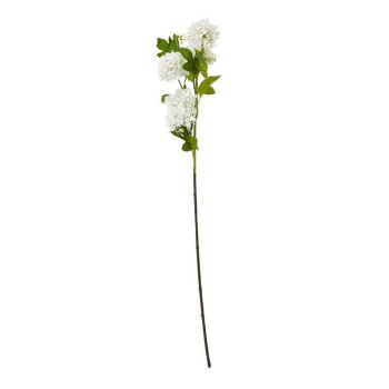 Snowball Viburnum Spray (Single Stem Flower) - Plastic - Height 77 cm - Cream