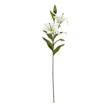 Madonna Lily Spray (Single Stem Flower) - Plastic - Height 87 cm - White