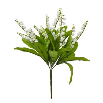 Lily of The Valley Bunch (Single Stem Flower) - Plastic - Height 32 cm - White