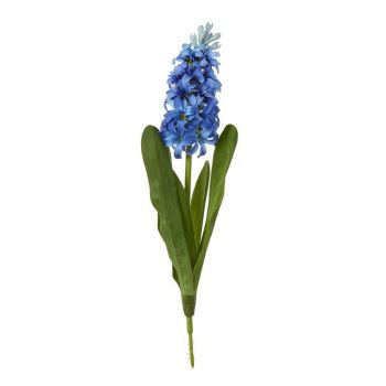 Hyacinth (Single Stem Flower) - Plastic - Height 44 cm - Blue