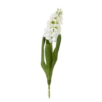 Hyacinth (Single Stem Flower) - Plastic - Height 44 cm - White