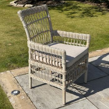 Provence Collection Outdoor Dining Chair - Metal - L94 x W62 x H69 cm - Beige