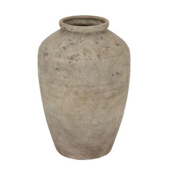 Deruta Large Mottled Vase - Ceramic - L33 x W33 x H50 cm - Grey
