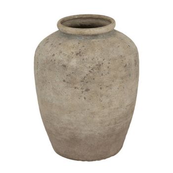 Deruta Medium Mottled Vase - Ceramic - L30 x W30 x H40 cm - Grey