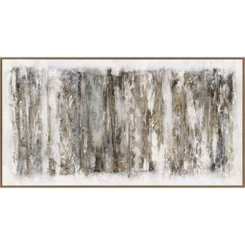 Ethereal Hand Painted Canvas in Frame - Wood - L5 x W150 x H80 cm - Brown