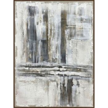 Outlook Hand Painted Canvas in Frame - Wood - L5 x W90 x H120 cm - Brown