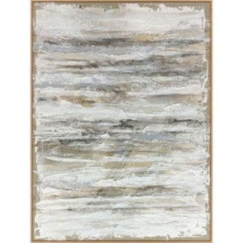 Breeze Hand Painted Canvas in Frame - Wood - L5 x W90 x H120 cm - Brown