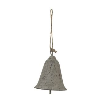 Rustic Hanging Bell Decoration - Metal - L6 x W6 x H7 cm - Brown