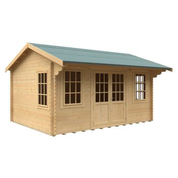 16x12 The Dalton 44mm Cabin - L475 x W355 x H293.2 cm - Solid Wood/Softwood/Pine - Natural