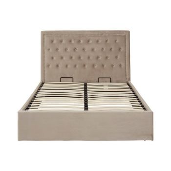 Hannah Double Ottoman Bed - Metal/Wood/Textile - L206 x W145 x H110 cm - Mint Velvet