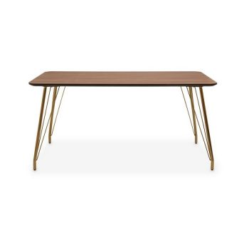 Veneto Dining Table - Metal/Wood - L90 x W160 x H77 cm - Brown