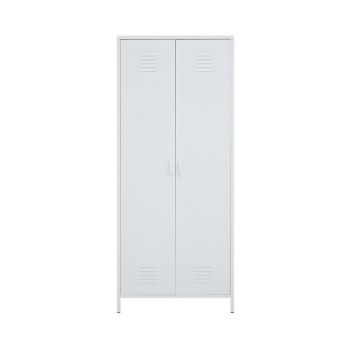 Academy Two Door Wardrobe - Metal - L50 x W76 x H180 cm - White
