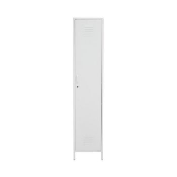 Academy One Door Locker - Metal - L38 x W38 x H180 cm - White