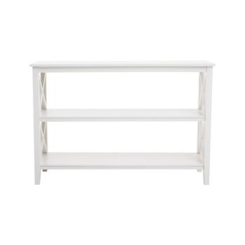Heritage Three Shelf Large Bookcase - Wood - L40 x W120 x H81 cm - Ivory