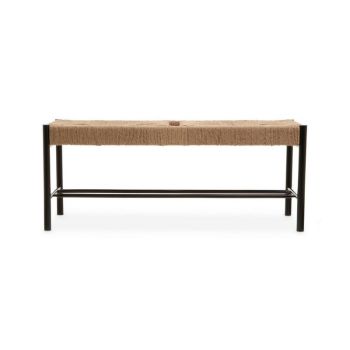 Bandar Bench - Wood - L35 x W110 x H45 cm - Black/Natural