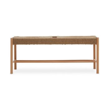 Bandar Bench - Wood/Textile - L35 x W110 x H45 cm - Natural