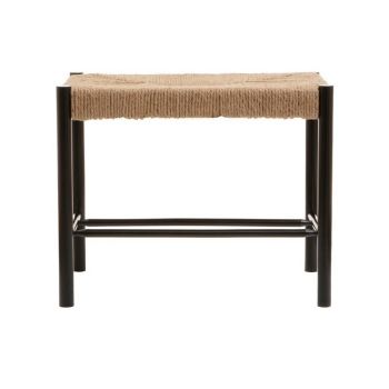 Bandar Small Bench - Wood - L35 x W55 x H45 cm - Black/Natural