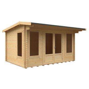 14x10 The Jacob 44mm Cabin - L415 x W295 x H247 cm - Solid Wood/Softwood/Pine - Natural
