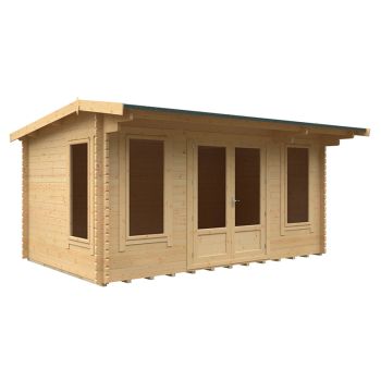 16x10 The Jacob 44mm Cabin - L475 x W295 x H247 cm - Solid Wood/Softwood/Pine - Natural