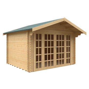 10x12 Balmoral 44mm Cabin - L295 x W355 x H271.9 cm - Solid Wood/Softwood/Pine - Natural