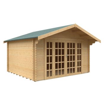 12x14 Balmoral 44mm Cabin - L355 x W415 x H282.2 cm - Solid Wood/Softwood/Pine - Natural