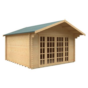14x14 Balmoral 44mm Cabin - L415 x W415 x H282.2 cm - Solid Wood/Softwood/Pine - Natural