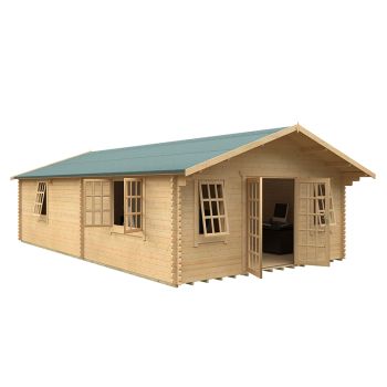 30x18 The Kensington 44mm Cabin - L915 x W535 x H313.9 cm - Solid Wood/Softwood/Pine - Natural